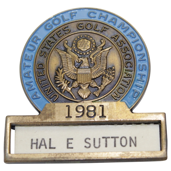 Hal Sutton's 1981 US Amateur Championship at The Olympic Club Contestant Badge