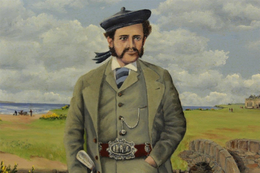Original Young Tom Morris 'St. Andrews’ Painting by Artist Bill Waugh - 1990