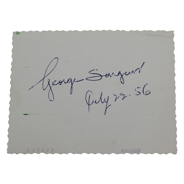 Geroge Sargent Signed Polaroid Dated July 22, 1956 JSA ALOA