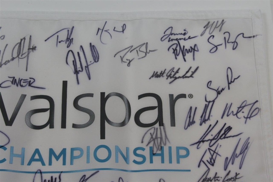 Tiger Woods, Rory, Sergio, & Field Signed 2018 Valspar Championship Flag JSA ALOA