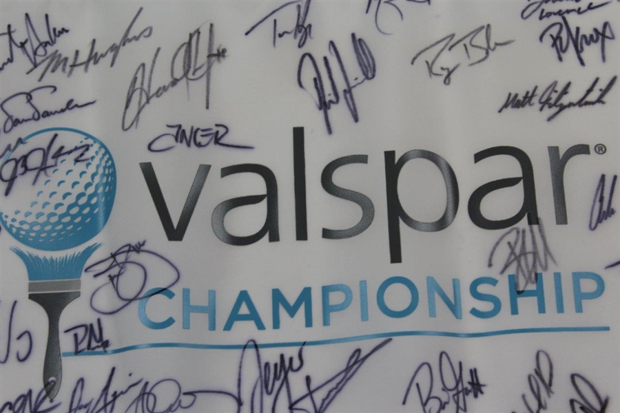 Tiger Woods, Rory, Sergio, & Field Signed 2018 Valspar Championship Flag JSA ALOA
