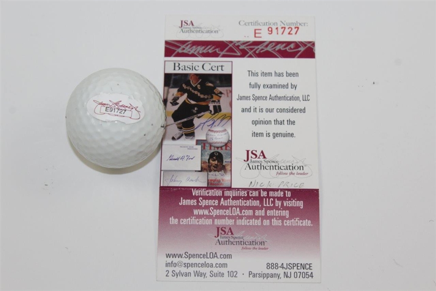 Nick Price Signed Tour Plus Golf Ball with '1994 British Open Champ' Notation JSA #E91727