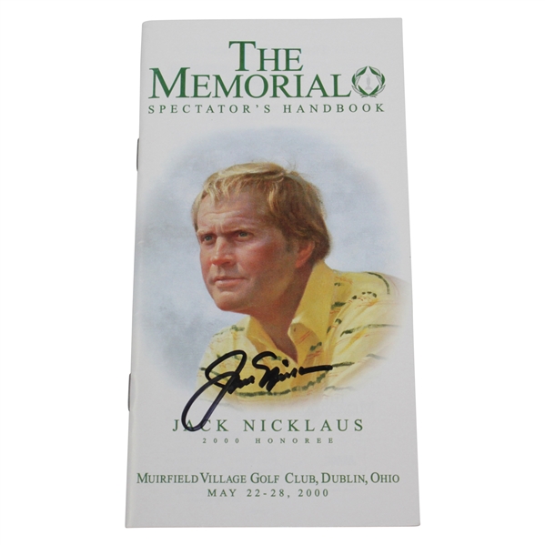 Jack Nicklaus Signed 2000 The Memorial Spectator Guide JSA #U91993
