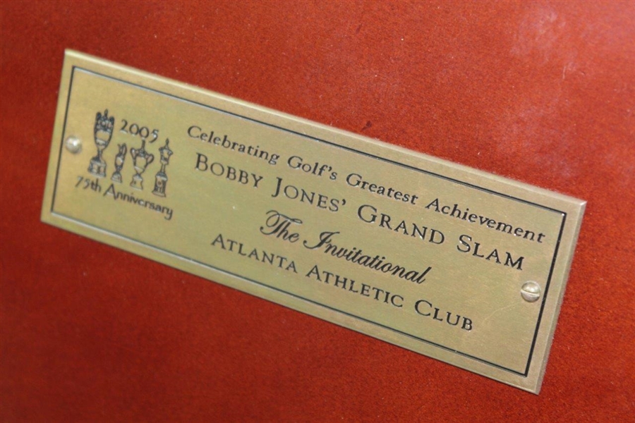 2005 Bobby Jones Grand Slam 75th Anniversary Snifter Glasses in Original Atlanta Athletic Club Case
