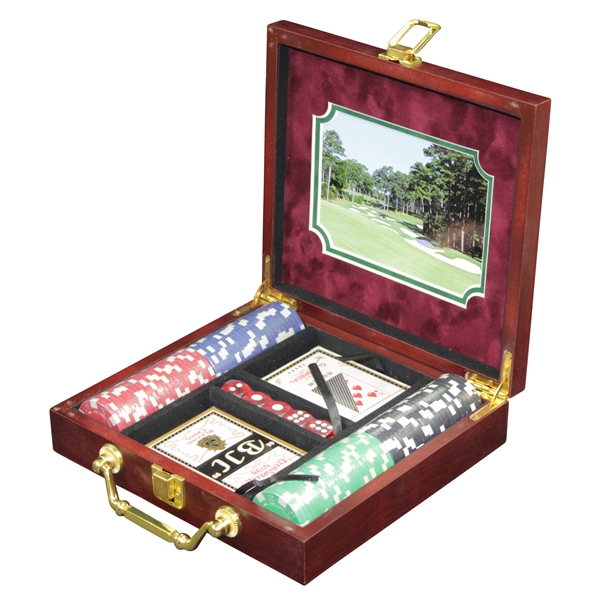 2010 AAC Fall Classic Club Special Playing Cards with Poker Chips & Dice in Original Cherry Wood Box