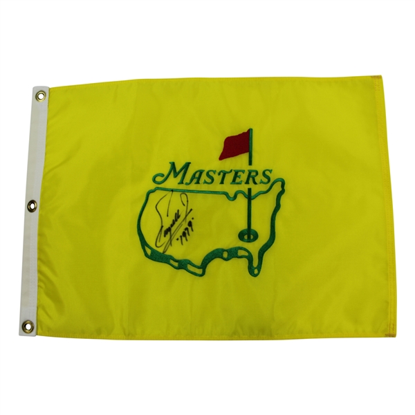 Fuzzy Zoeller Signed Undated Masters Par-Aide Embroidered Flag with Year Won - Charles Coody Collection JSA ALOA