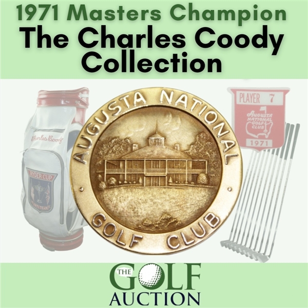 Larry Mize Signed Undated Masters Par-Aide Embroidered Flag - Charles Coody Collection JSA ALOA