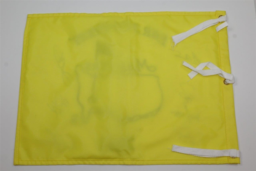 Rory, Rickie Fowler, Crenshaw, Love III, Lehman & others Signed 2011 Masters Par 3 Embroidered Flag JSA ALOA
