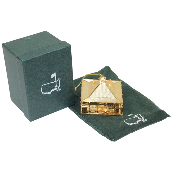 Augusta National Golf Club Gold Tone 'Clubhouse' Ornament In Box with Bag