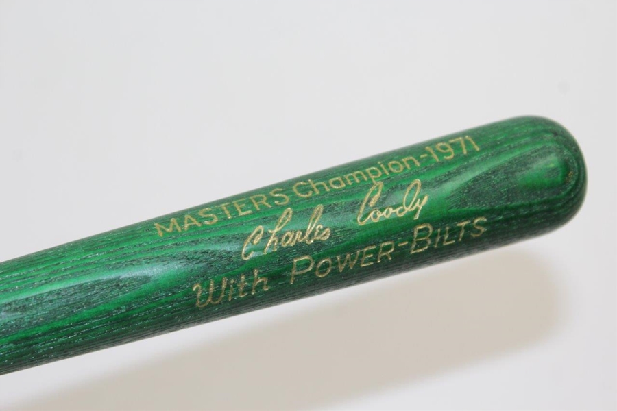 Charles Coody's Personal H&B Mini-Louisville Slugger 1971 Masters Champions Bat