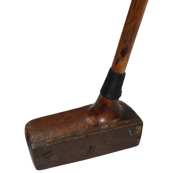 Vintage Wooden Head Putter (Spalding or MacGregor) with Unknown Sole Stamps