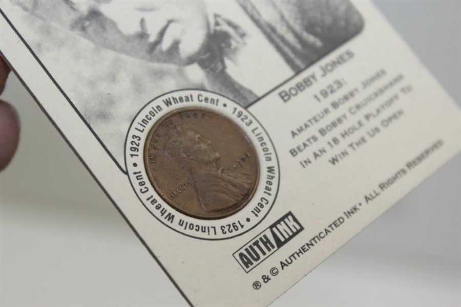 Bobby Jones 1923 Lincoln Wheat Cent Penny Card
