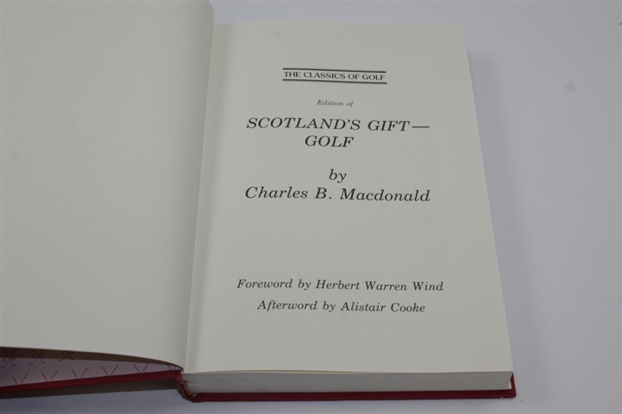 1985 Classic of Golf Edition of 'Scotland's Gift: Golf' Book by Charles Blair Macdonald
