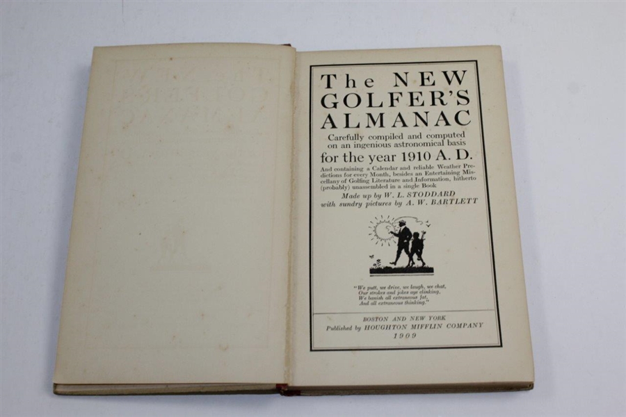 1909 'The New Golfer's Alamanac for the Year 1910' by William Leavitt Stoddard