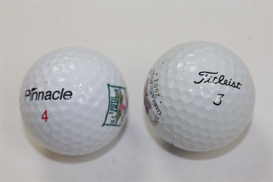 Jeff Quigley & Ricky Barnes Signed Logo Golf Balls From US Amateur Win Sites JSA ALOA