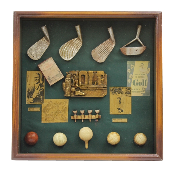 Classic Bobby Jones with Heads & Golf Balls Reproduction Presentation Piece
