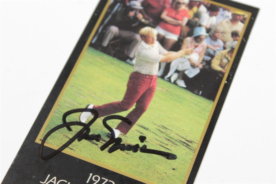 Jack Nicklaus Signed 1972 GSV Masters Collection Card JSA ALOA