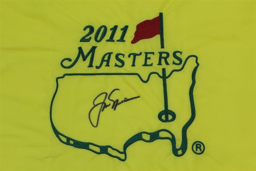 Jack Nicklaus Signed 2011 Masters Embroidered Flag JSA ALOA