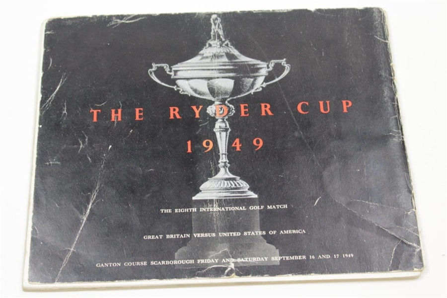 1949 Ryder Cup Matches at Ganton GC Official Program