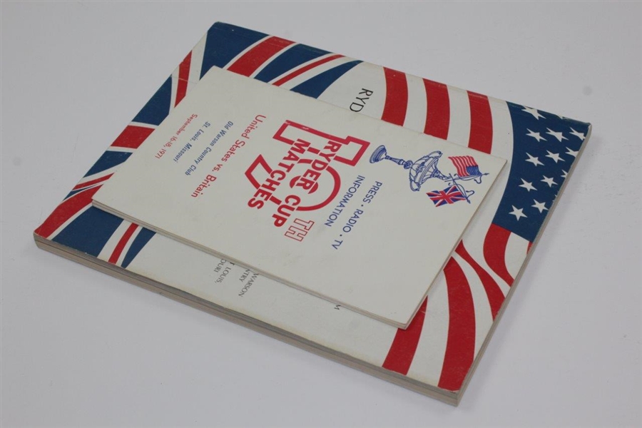 1971 Ryder Cup Matches at Old Warson CC Official Program with 1971 Press Guide