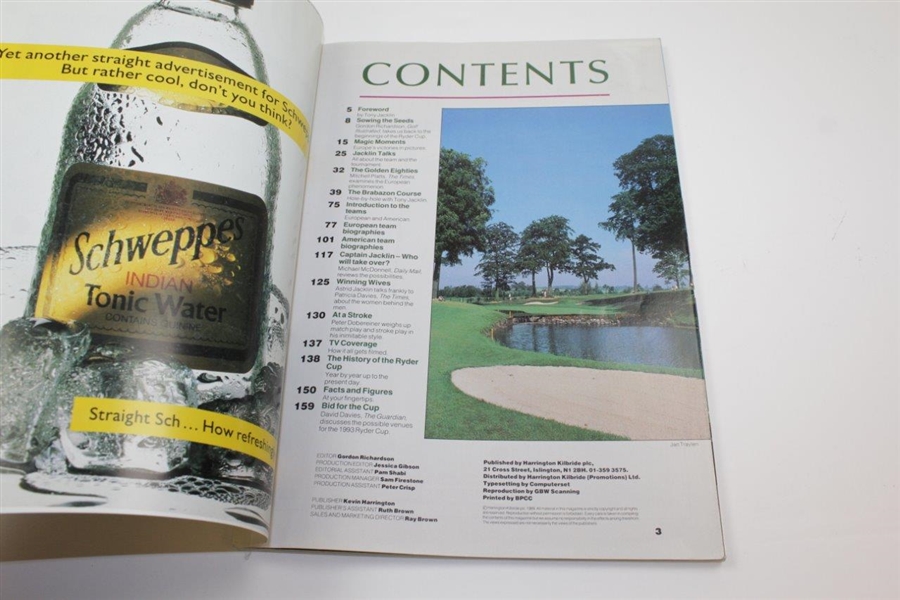 1989 Ryder Cup Matches at The Belfry Official Program