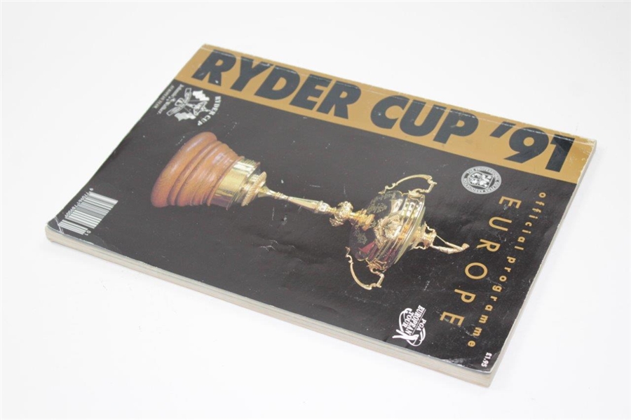 1991 Ryder Cup Matches at Kiawah w/1991 Europe PGA Ryder Cup Programs