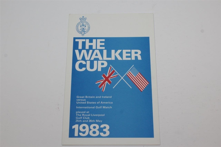 1983 The Walker Cup at Hoylake Official Program with Results Booklet