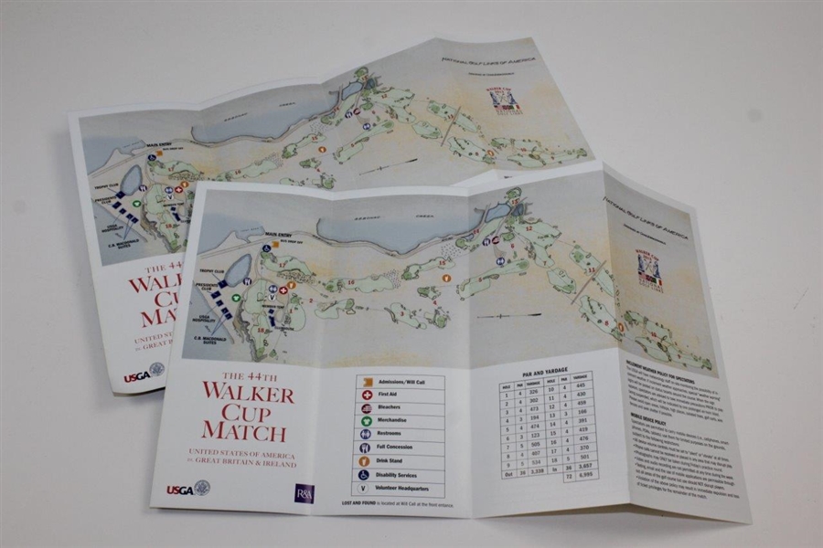 2013 The Walker Cup at National Golf Links of America Official Program with 2 Guides