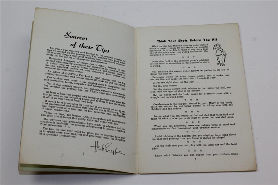 1940 'A Treasury of Golf Tips' Book Compiled by Herb Graffis