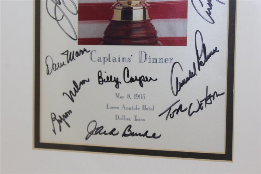 Ray Floyd's 1995 Ryder Cup Captain's Dinner Menu Signed by Eleven Captains! JSA ALOA