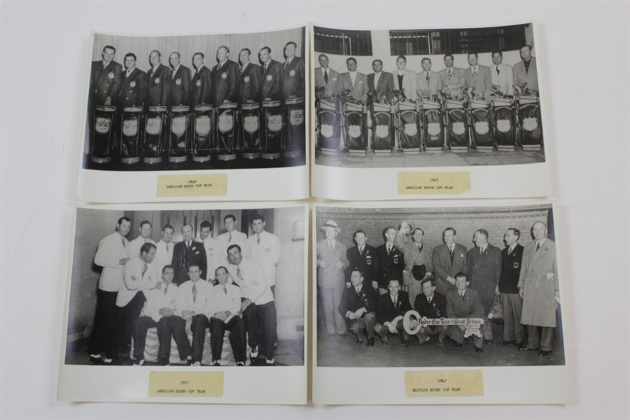 1929-1955 American & British Ryder Cup Team Photos - Lot Of 9