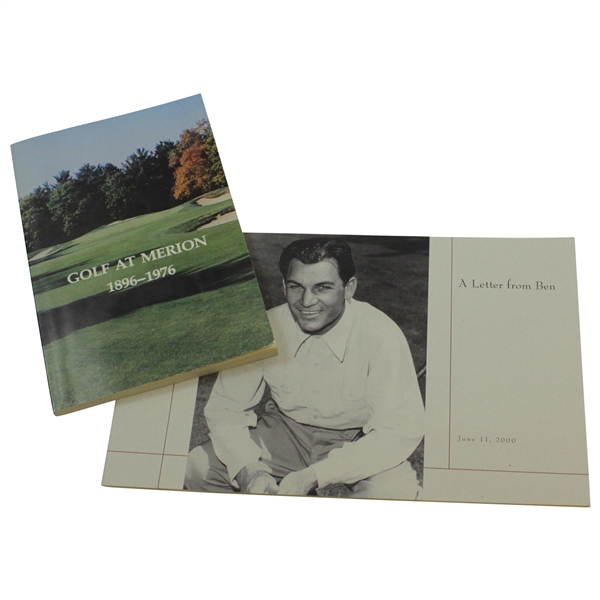 Golf At Merion 1876-1976' Book & 'A Letter From Ben' 6/11/2000 Booklet