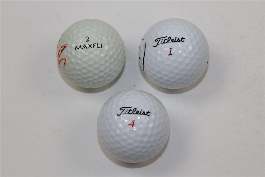 Three(3) PGA Champions Signed Golf Balls - Jason Day, Al Geiberger, & Dave Stockton JSA ALOA