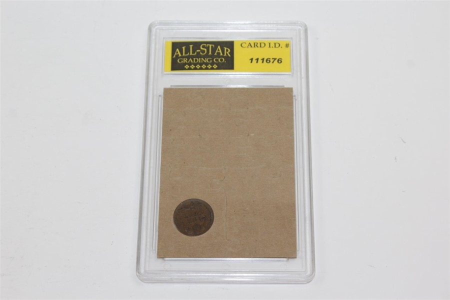 Tom Morris Card With 1899 Indian Head Cent - All-Star Grading Co. 10 Mint Or Higher