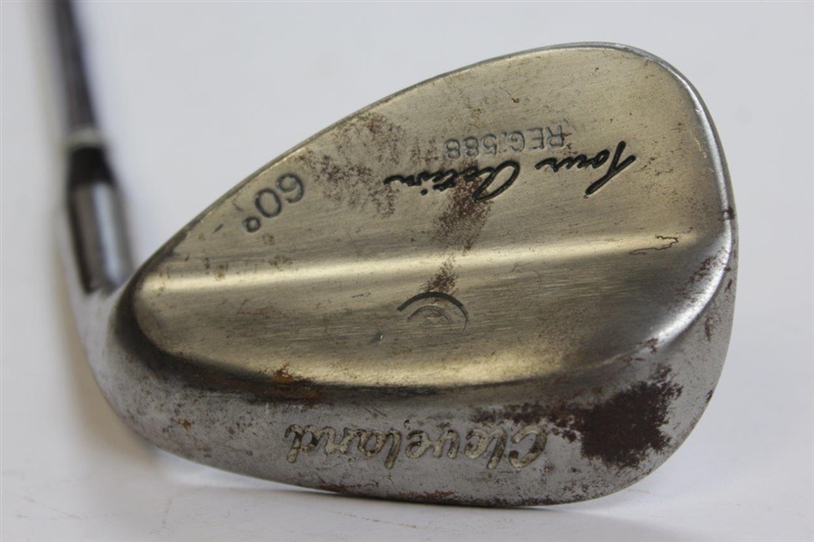 Greg Norman's Personal Used Tour Action Reg. 588 Cleveland 60 Degree Wedge - U Stamped on Face
