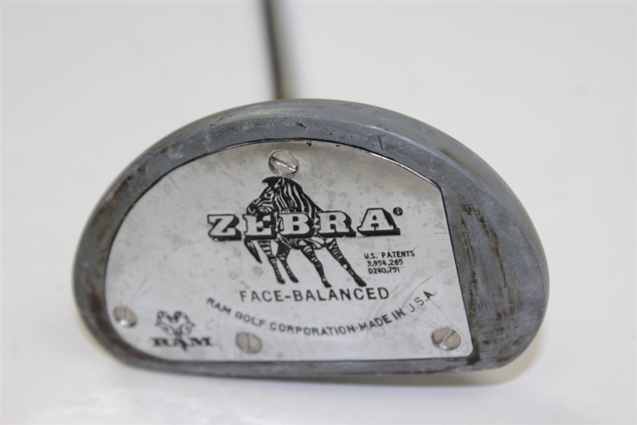Greg Norman's Personal Used Ram Zebra Face-Balanced Putter
