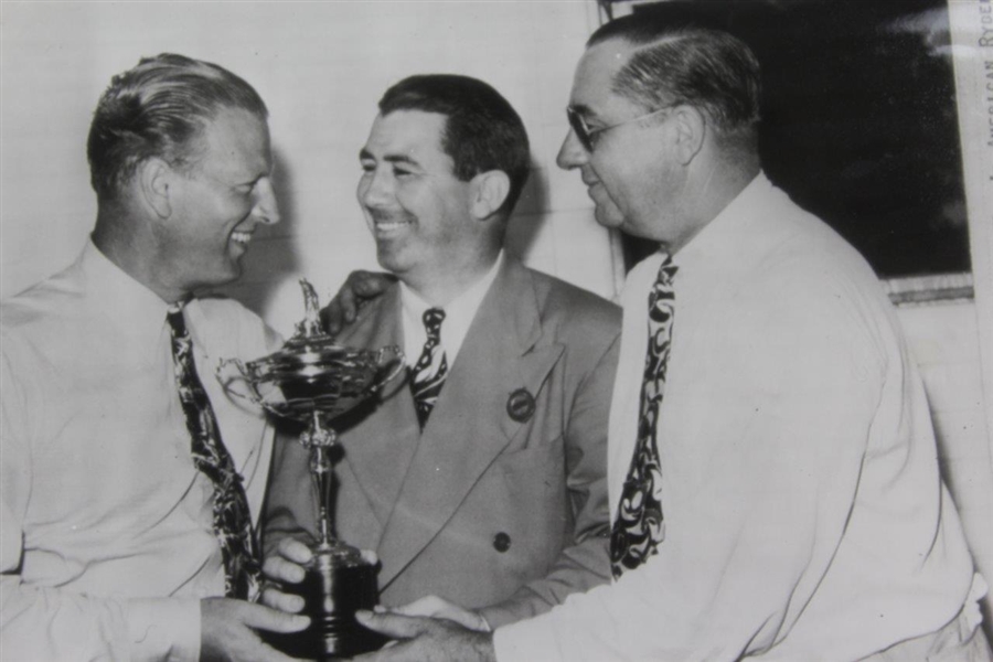 1943 Walter Hagen & Craig Wood Presenting 'The War Years Ryder Cup' at Detroit Golf Club