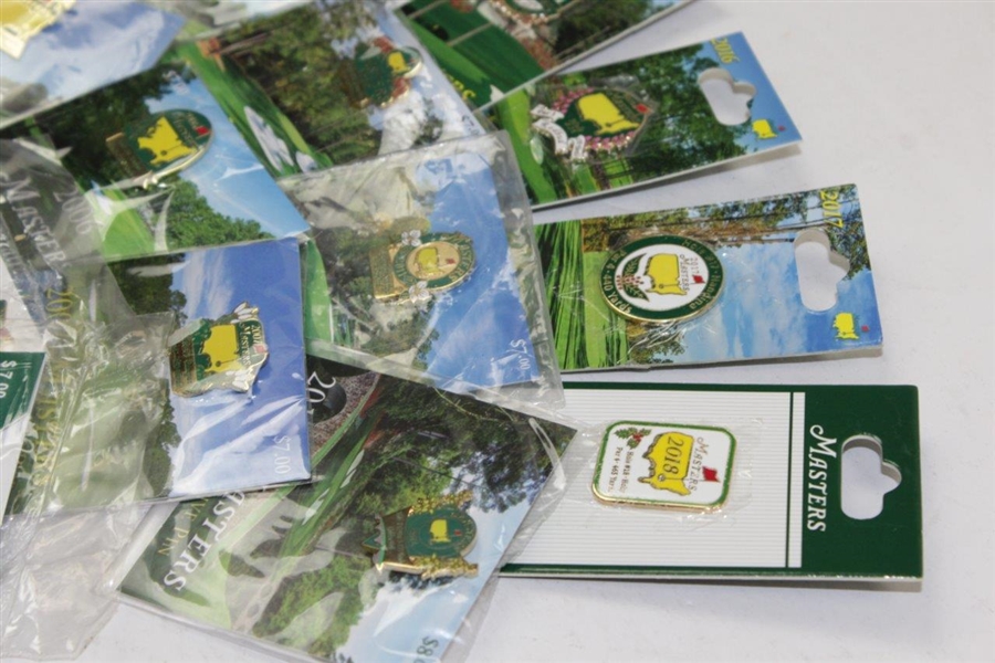 Full Set of Masters Commemorative Pins for All 18 Golf Holes - 2001-2018