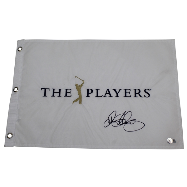 Rory McIlroy Signed The Players Embroidered White Flag BECKETT #BB88058
