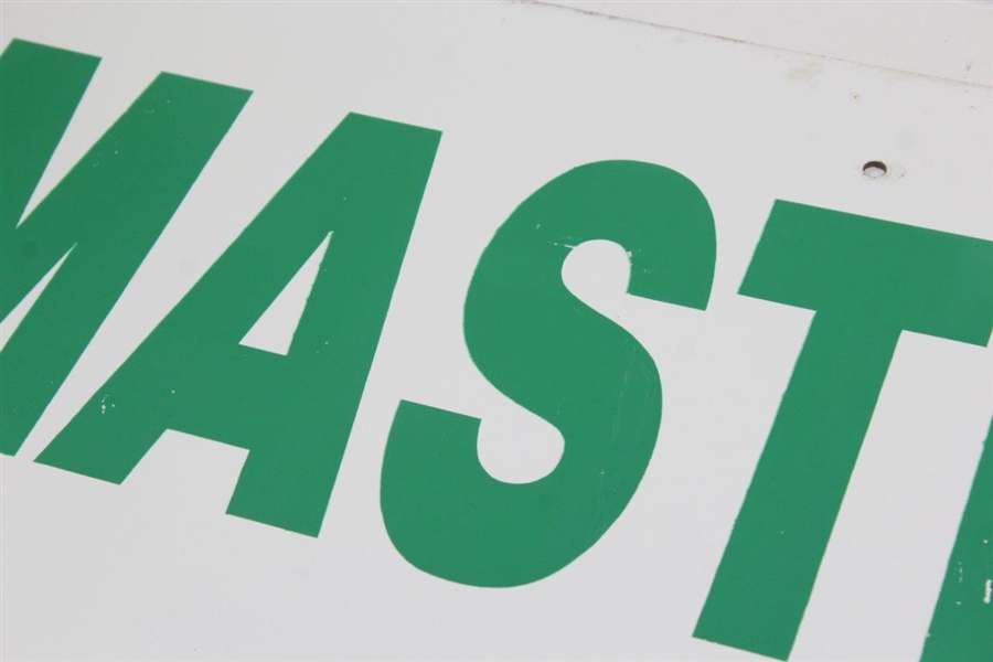 Classic Masters Green & White Parking Sign - 32 x 24