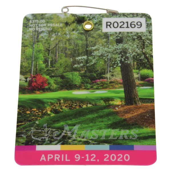 2020 Masters Tournament SERIES Badge #R02169