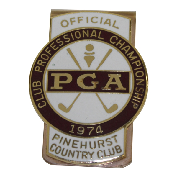 1974 PGA Club Professional Championship at Pinehurst Country Club Money Clip/Badge