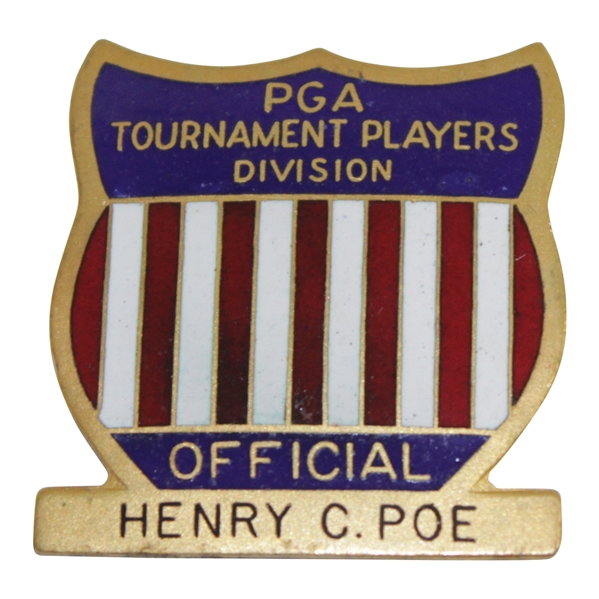 Henry Poe's PGA Tournament Players Division Official's Badge