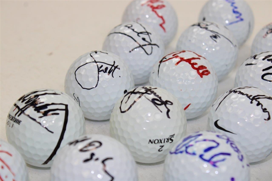 Thirty-Four (34) 2007 Mercedes Benz Championship Signed & Used Golf Balls - World Golf Hall of Fame Collection JSA ALOA