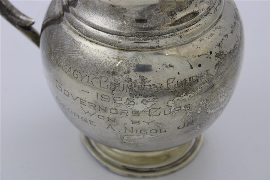 1923 Wykagyl Country Club Governors Cups Sterling Silver Trophy Won By George A Nicol Jr.