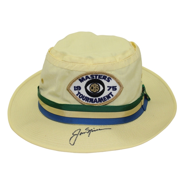 Jack Nicklaus Signed Lt Yellow Bucket Hat with with 195 Masters CBS Patch JSA FULL #BB53967