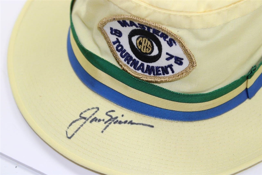 Jack Nicklaus Signed Lt Yellow Bucket Hat with with 195 Masters CBS Patch JSA FULL #BB53967