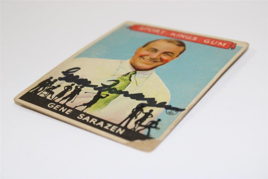 Gene Sarazen Signed 1933 Goudey 'Sport Kings Gum' Golf Card #22 JSA ALOA