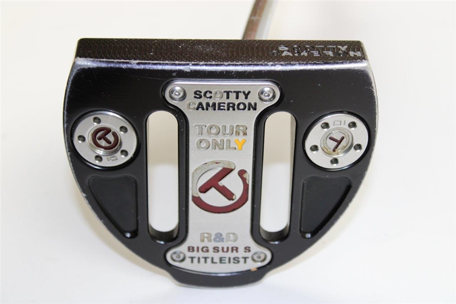 Vinny Giles' Personal Used Scotty Cameron Tour Only R&D Big Sur S Circle T Putter with Headcover