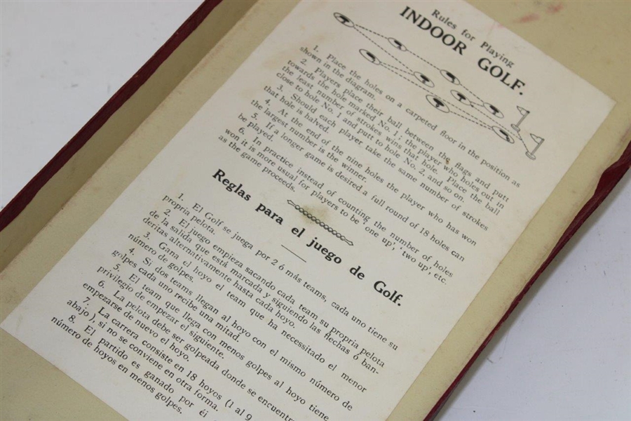 1960's The Chad Valley 'Golf Game' with Flagsticks, Balls, Club, & Holes in Original Box